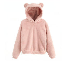 Kawaii Girls Fluffy Animal Ears Warm Hoodie