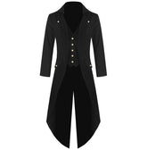 Retro Fashion Men's Solid Color Steampunk Tuxedo Coat