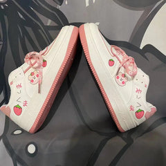 Cute Strawberry Bear Women's Versatile Casual Shoes
