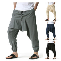 Casual Men's Drop Crotch Loose Home Pants