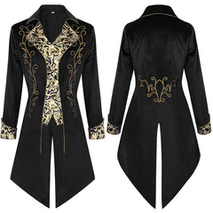 Men's Steampunk Retro Embroidered Jacket Uniform
