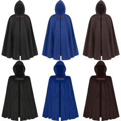 Unisex Medieval Hooded Cloak Vampire Shawl Pirate Robe