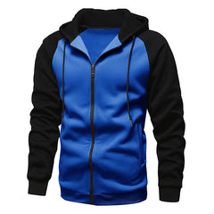 Cool Men's Loose Zipper Raglan Sleeves Hoodie