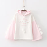 Japanese Style Cartoon Dog Embroidered Plush Hoodie