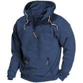Men's Solid Color Sports Leisure Zip Up Hoodie