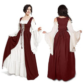 Middle Ages Bundle Waist Square Neck Halloween Cosplay Dress