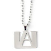 Chic Anime Letter Electroplated Stainless Steel Necklace Keychain