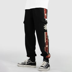 Unisex Elastic Waist Loose Casual Cargo Pants
