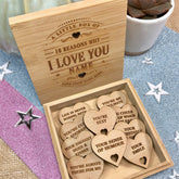 10 Reasons Why I Love You Wooden Box Wood Chips Couple's Gift