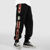 Unisex Elastic Waist Loose Casual Cargo Pants