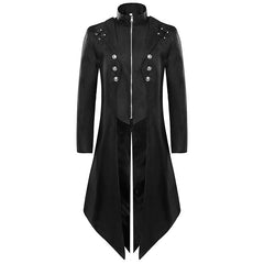Chic Men's Medieval Retro Mid-length Punk Style Tuxedo