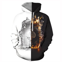 Unisex Trendy Digital Print Pullover Hoodie