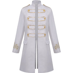 Men's Medieval Steampunk Embroidered Long Coat