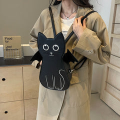 Dark Girls Cute Black Cat Backpack
