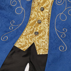 Retro Men's Medieval Mid length Punk Coat Costume