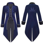 Vintage Medieval Jacquard Retro Men's Long Coat Tuxedo