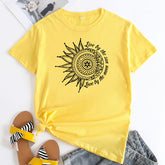 Women's Live By The Sun Letter Printed T-shirt