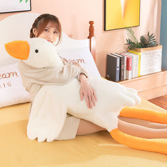 Big White Goose Sleeping Pillow Doll Plush Toy