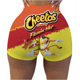 Sexy Women's Hip Wrapping 3D Printed Hot Shorts