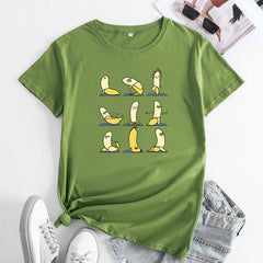 Women's Banana Yoga Short Sleeved T-shirt