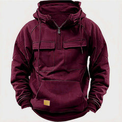 Casual Men's Solid Color Oversized Hoodie Jacket