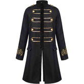 Men's Medieval Steampunk Embroidered Long Coat