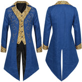 Retro Men's Medieval Mid length Punk Coat Costume