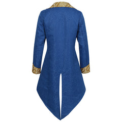 Retro Men's Medieval Mid length Punk Coat Costume