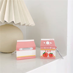 Peach Drink AirPods Pro 1/2/3 Generation Headset Silicone Case Cover