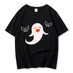 Unisex Ghost Graphic Print Pullover T-shirt