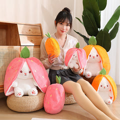 Strawberry Bunny Transformed Rabbit Plush