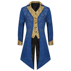 Retro Men's Medieval Mid length Punk Coat Costume