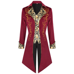Men's Steampunk Retro Embroidered Jacket Uniform