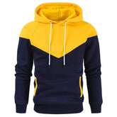 Men's Fashion Color Block Casual Sports Hoodie