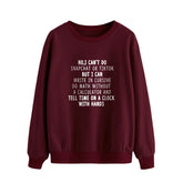 Girls Funny Letter Print Relaxed Fit Sweatshirt