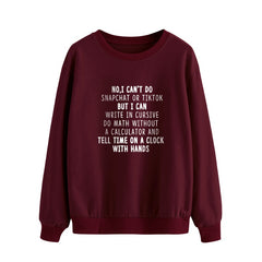 Girls Funny Letter Print Relaxed Fit Sweatshirt