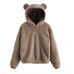 Kawaii Girls Fluffy Animal Ears Warm Hoodie