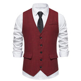 British Style Retro Single Breasted Men's Suit Vest