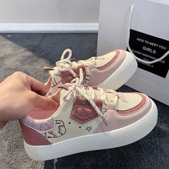 Kawaii Round Toe Women's Thick Sole Versatile Shoes