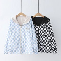 Trendy Reversible Hooded Spring Baseball Jacket