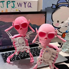 Skeleton Man Dancing and Swinging Clockwork 3D Printed Fun Toy