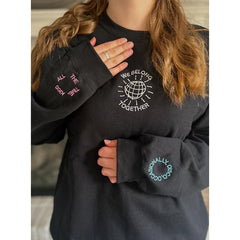HS WE BELONG Together Embroidered Crewneck Sweatshirt