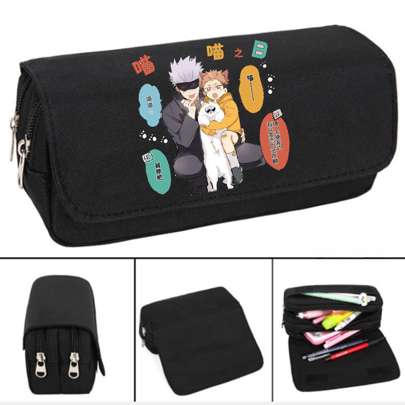 Anime Double Layer Pencil Case Stationery