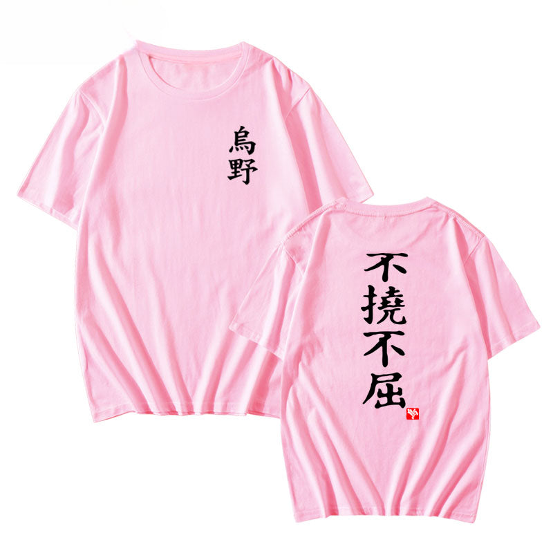 Women's Anime Letter Short Sleeve T-Shirt