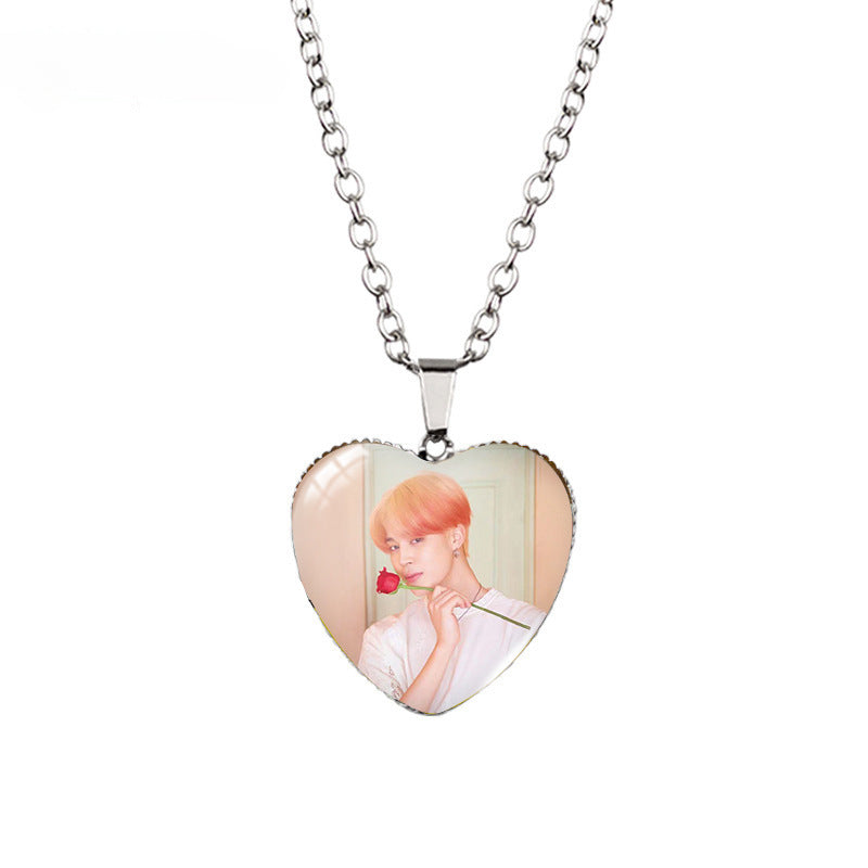 BTS Heart-shaped Necklace