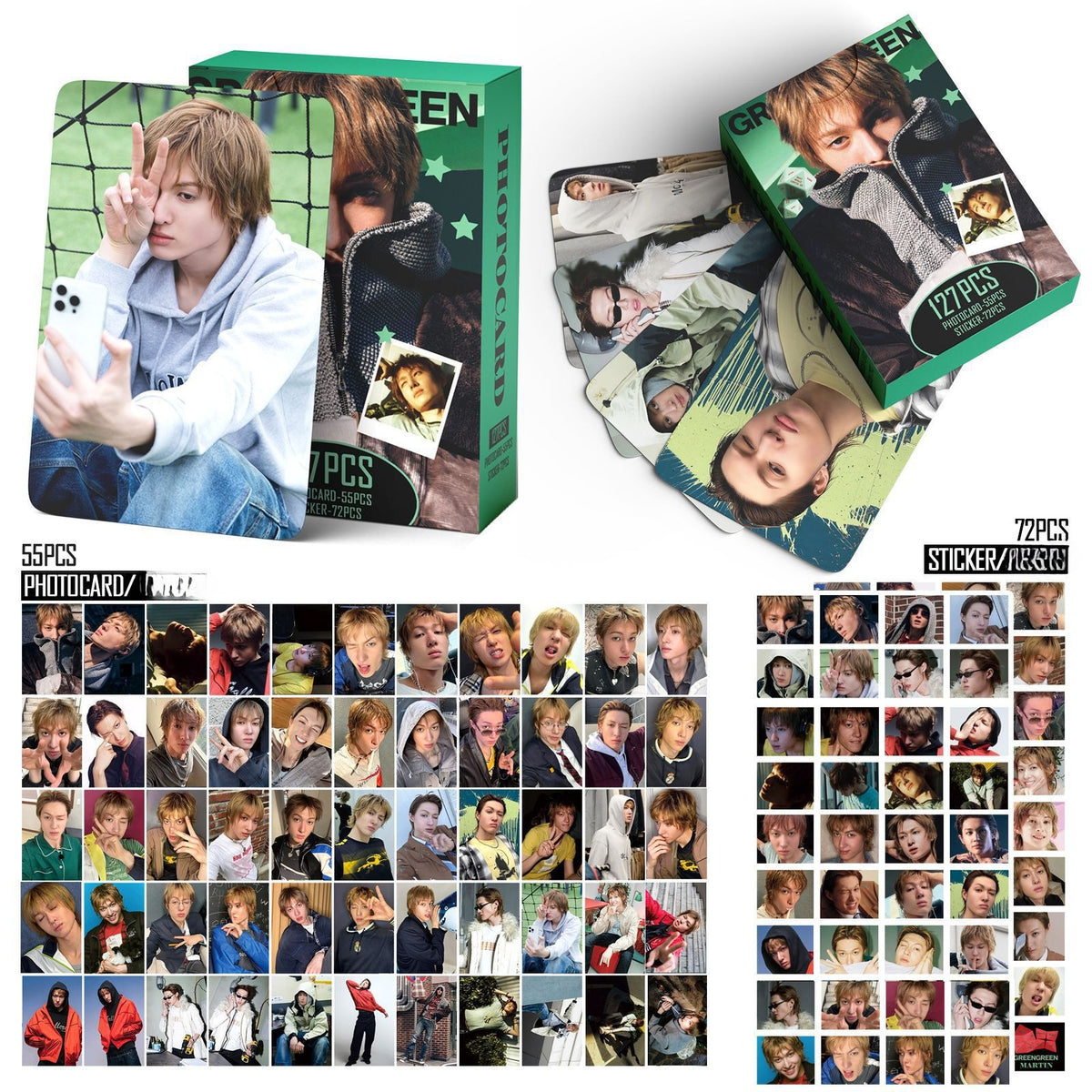 127PCS MARTIN GREENGREEN Photocard Stickers