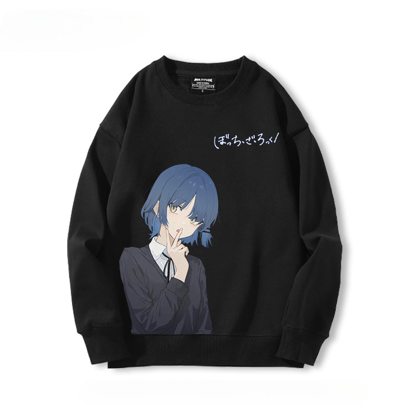 Casual Anime Graphic Crew Neck Sweatshirt