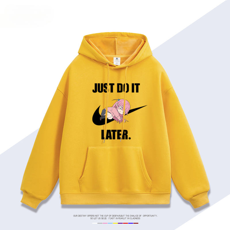Hitori Just Do It Later Casual Hoodie