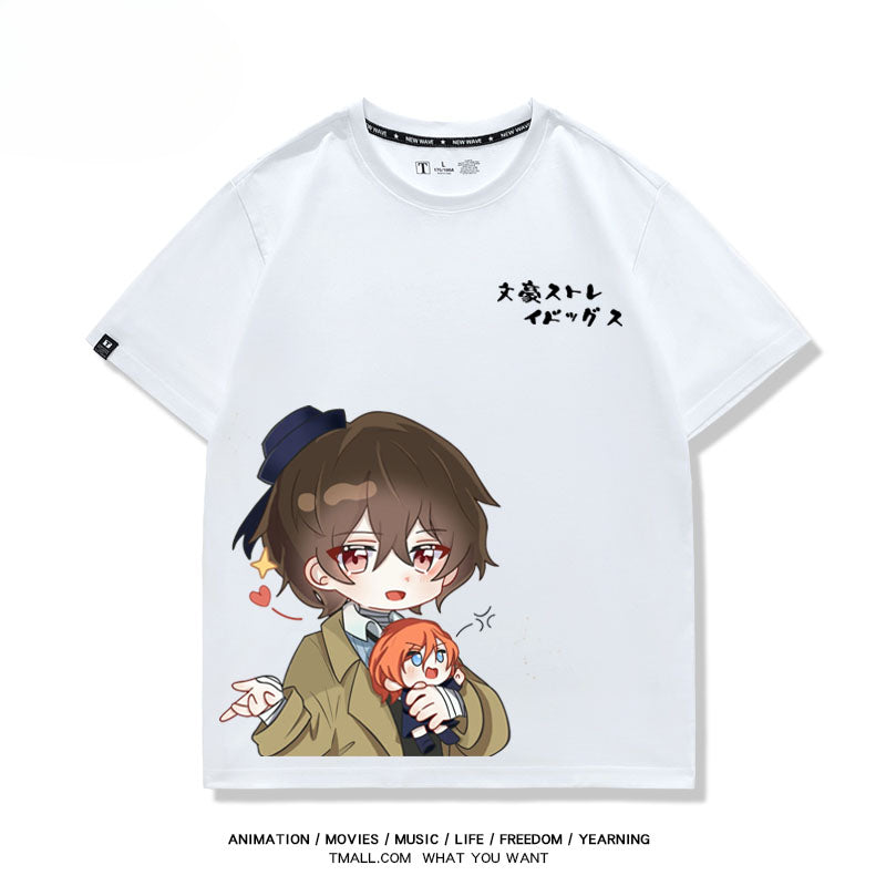 Unisex Anime Pattern Short-sleeved T-shirt