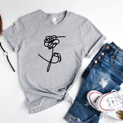 Bangtan Flower Printed Aesthetic T-shirt